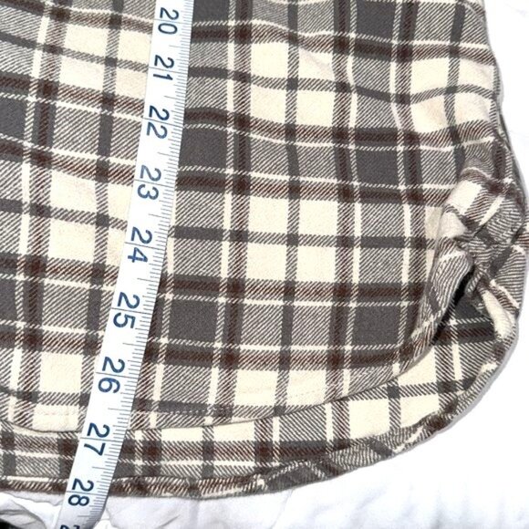 Mens Jachs Brown & Cream Buffalo Plaid Long Sleeve Button-Up Flannel Shirt - Picture 6 of 7